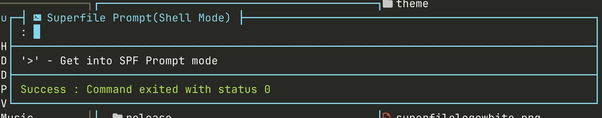 Successful shell command
